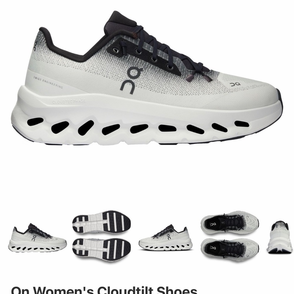 On Running Women's Cloudtilt Sneakers - White and Black